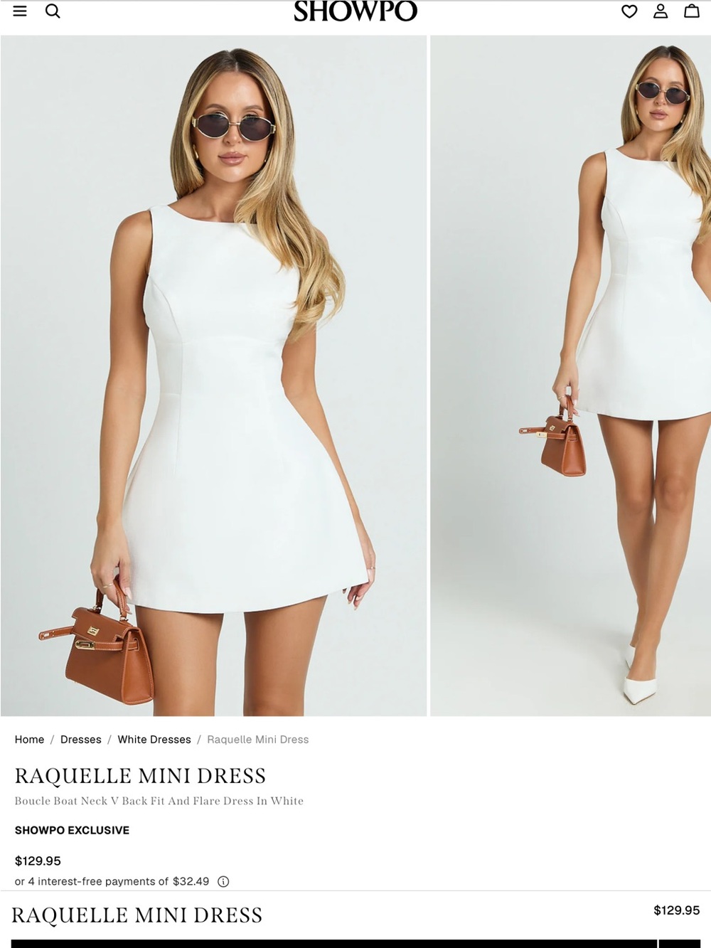 Showpo White Mini Dress